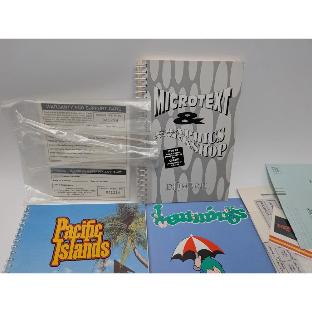 Commodore 64 Amiga Manuals Lot Immortal Lemmings Triple X Plus More